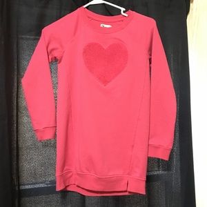 Pink heart sweater
